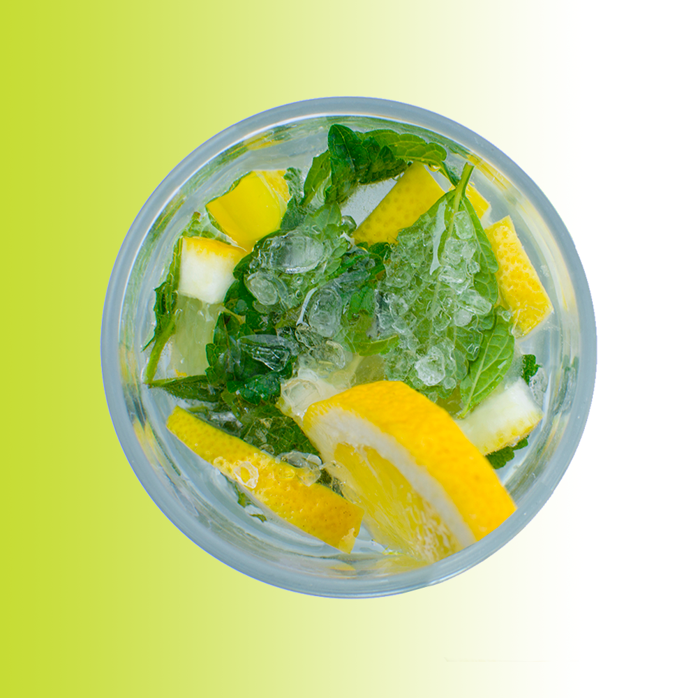 Lemon Water With Fresh Mint